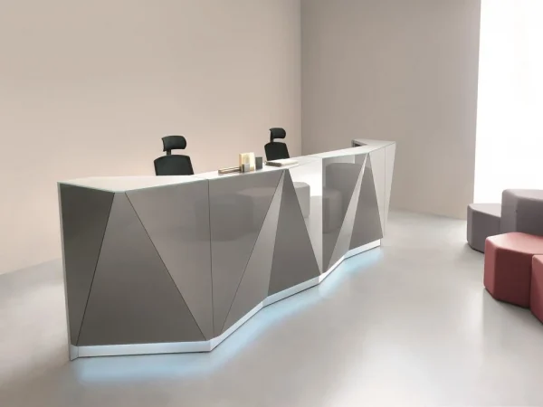 Geometric front desk