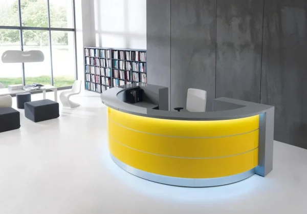 circular reception desk