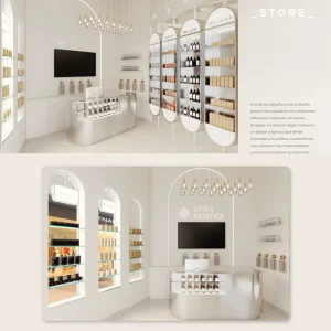 Cosmetic display shelves