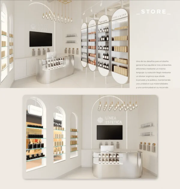 Cosmetic display shelves