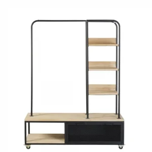 Wheeled clothes rack