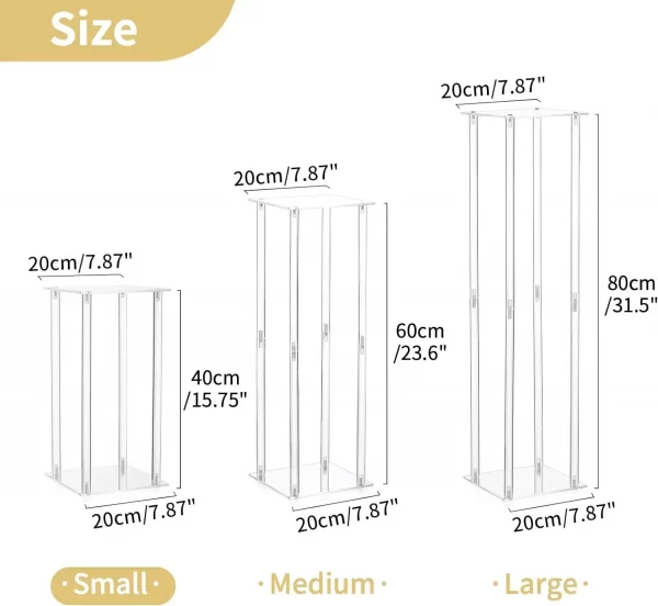 Clear Acrylic Flower Stands