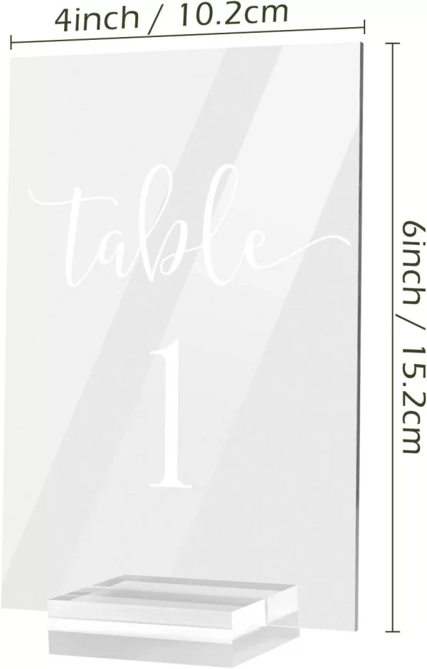 Acrylic Table Numbers