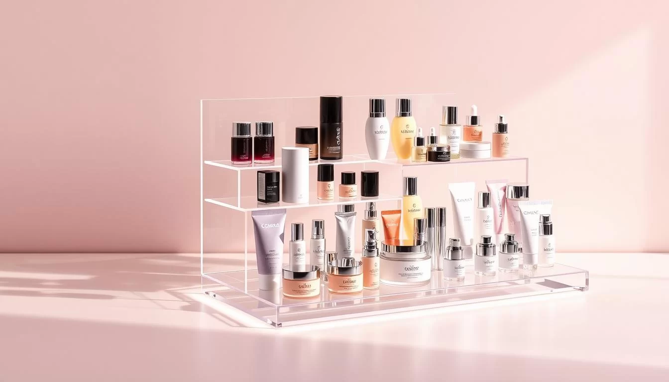 acrylic cosmetic display stand