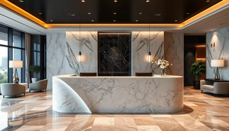 custom marble front desk, modern reception desk, reception desk for sale