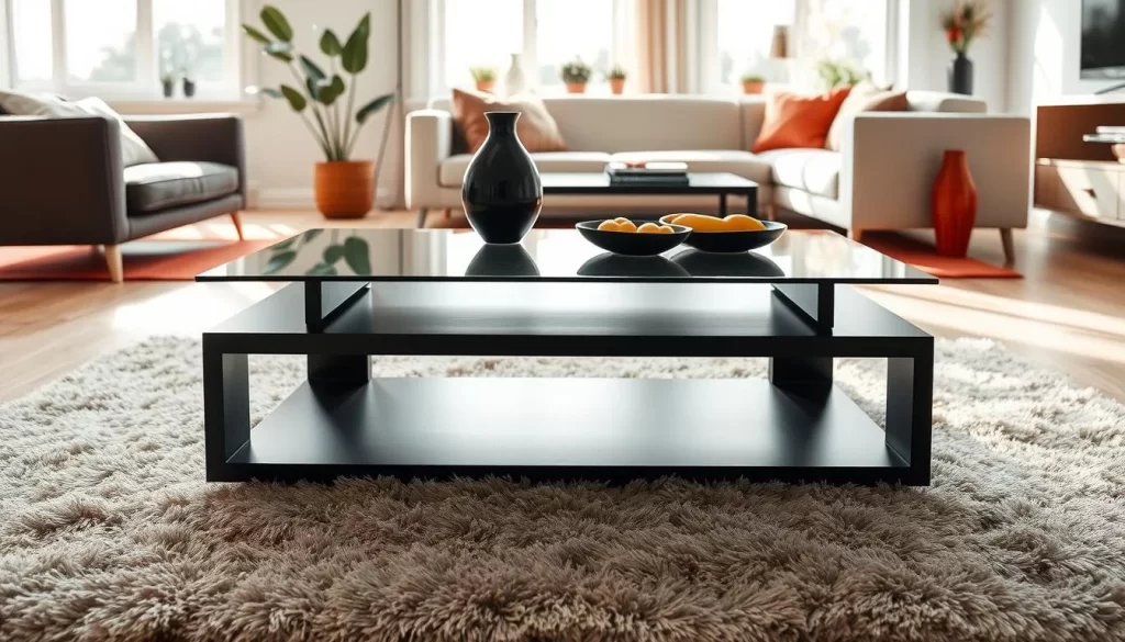 modern black coffee table