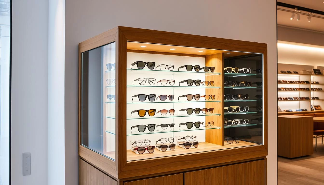 sunglasses display cabinet