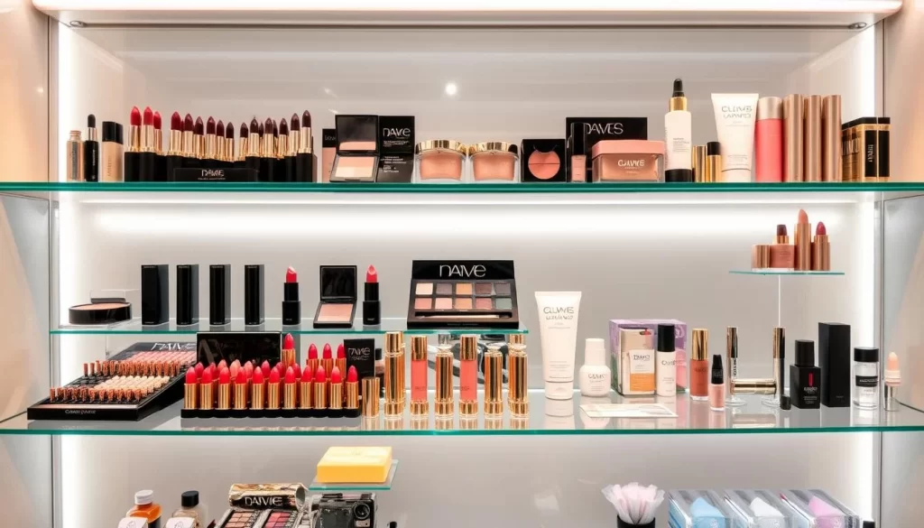 makeup display retail