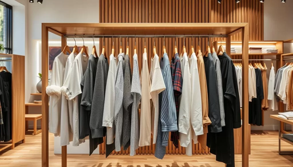 store clothes rack