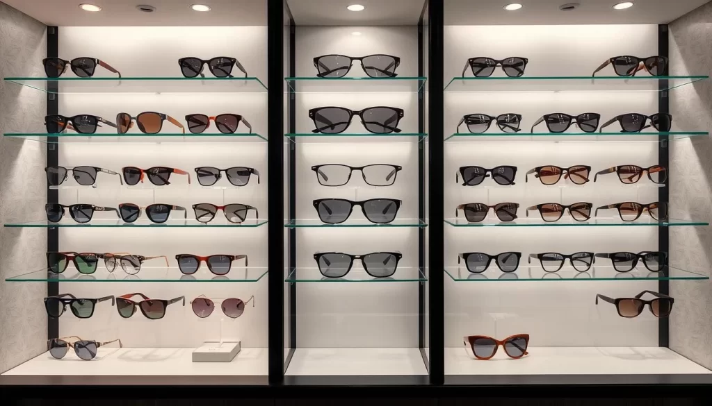 store display case for sunglasses